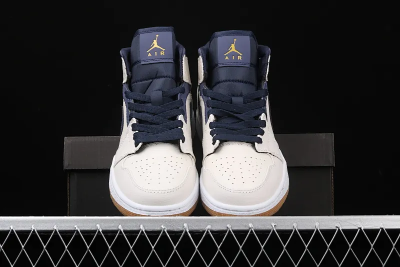 All categories Air Jordan Jordan series basketball shoes Air Jordan 1 Mid Air Jordan 1 Mid AJ1 Joe 1 mid-top raw rubber beige basketball shoes AH6342-104